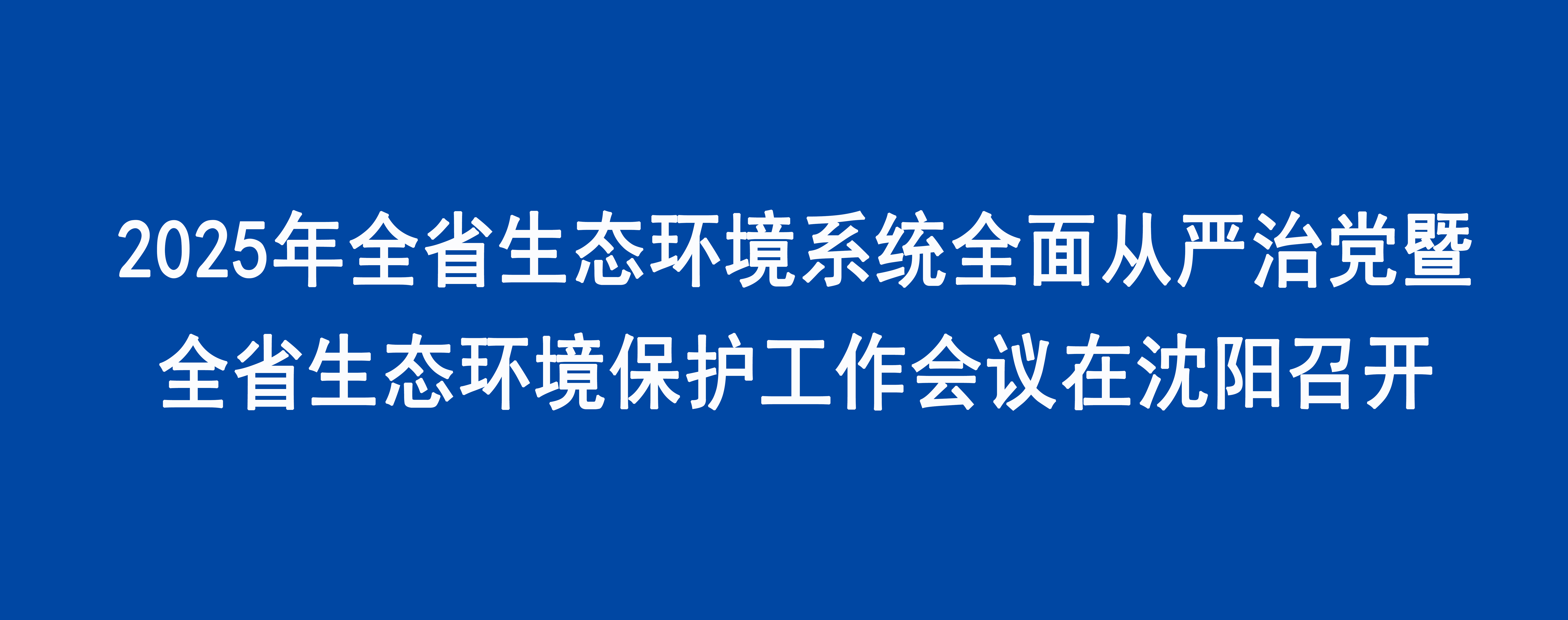 2025年全省生態環境系統全面從嚴治黨暨全省生態環境保護工作會議在沈陽召開